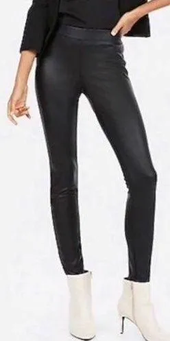 Express faux leather black leggings Sz L thumbnail 1