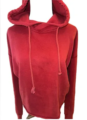 Abercrombie And fitch Slightly‎ Cropped Hoodie Red Medium thumbnail 1