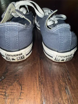 Converse Low-Top Sneakers in Navy and White W7 thumbnail 3