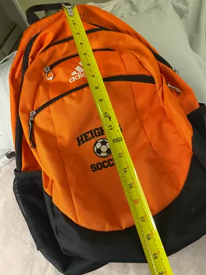 adidas Orange and Black Heights Soccer Backpack thumbnail 6