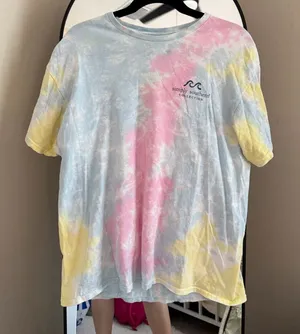 Simply Southern Pastel Tie-Dye Tee in Pink, Blue & Yellow thumbnail 1