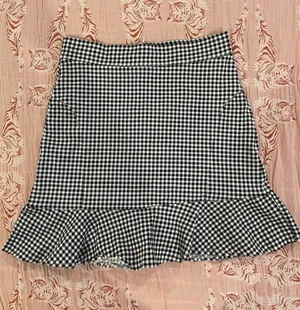 Checked Skirt Black thumbnail 1