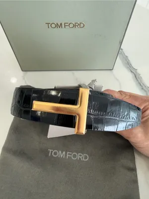 Tom Ford T Buckle Croc Embossed Belt thumbnail 2
