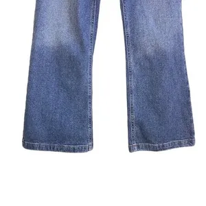 Forever 21 High Rise Patch Pocket Wide Leg Flare Jeans Medium Blue Denim Wash 28 thumbnail 5