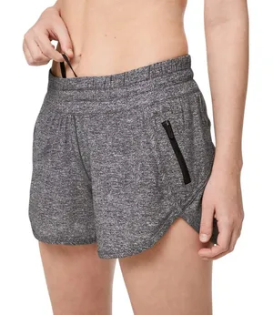 Lululemon Tracker Low-Rise Short 4" *Heather Lux Multi Black thumbnail 1