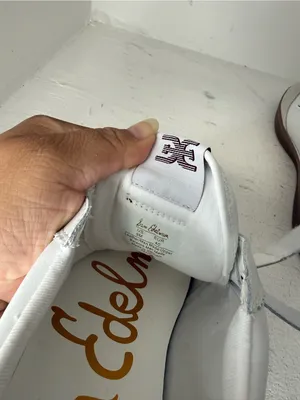 Sam Edelman White, Gray & Brown Velcro Sneakers thumbnail 5