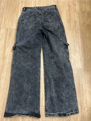 Disclosure High-Rise Black Wide-Leg Cargo Jeans thumbnail 3