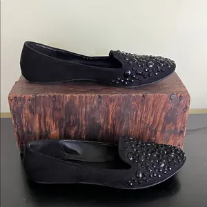 Simply Vera Vera Wang Black Jeweled Slip-On Loafers thumbnail 2