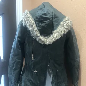 Marezzi couture olive green hooded jacket Size M thumbnail 3