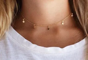 💥$2💥 Gold Star Choker Necklace thumbnail 1