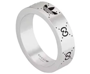 Gucci x Adidas Engraved Interlocking G Ring Ag 925 thumbnail 1