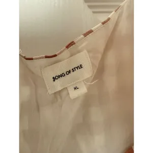 Song of Style Senna Jumpsuit Gingham Checkered Wide Leg‎ Taupe White XL thumbnail 4