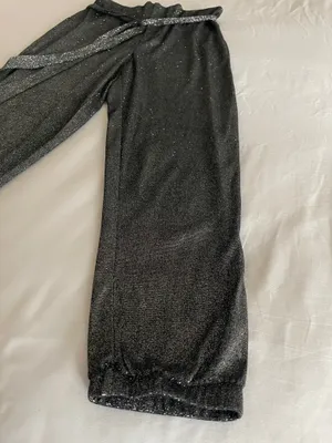 & Other Stories NWOT Peach Metallic Glitter Paperbag Joggers - Fits L/M 🪩 thumbnail 4