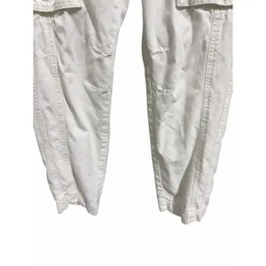 Free People Go West Jean‎ Denim Overall Jumpsuit Zinc White Women's Size Small thumbnail 10