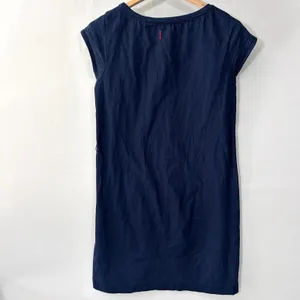 Vintage Tommy Hilfiger Dress Women Cotton Preppy 90s Y2K‎ Made in USA Navy Small thumbnail 3