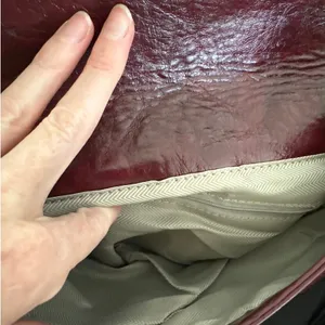 No brand - Crossbody Faux Leather Handbag in Dark Red thumbnail 3