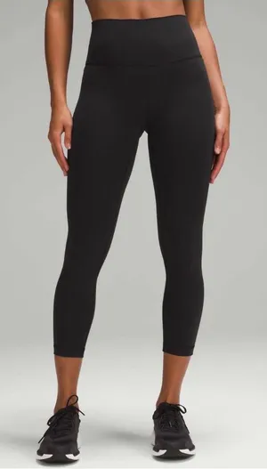 Lululemon Wunder Train High-Rise Crop 23" Black Size 6 thumbnail 1