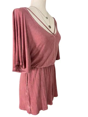 American Eagle Outfitters dusty rose oversized romper thumbnail 9