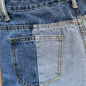 Forever 21 Two Tone Patchwork Raw Hem Jeans Size Medium thumbnail 6