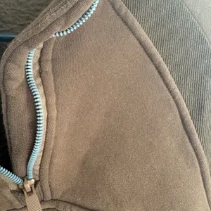 Lululemon Scuba Oversized Half-Zip Hoodie Brown Cropped Fleece Sweatshirt Size 2 thumbnail 6