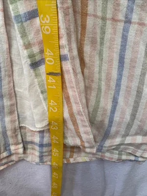 Madewell size XS new Pastel Plaid Midi Dress Elastic Waist guest summer sundress thumbnail 9