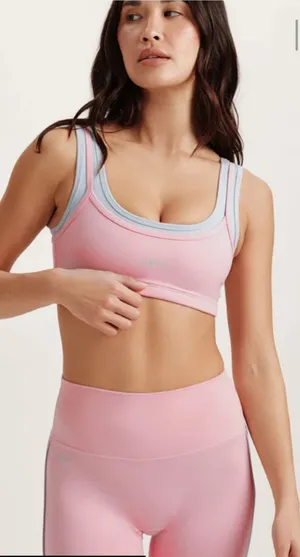 Set Active City of Valentine limited edition drop layered sports bra thumbnail 1
