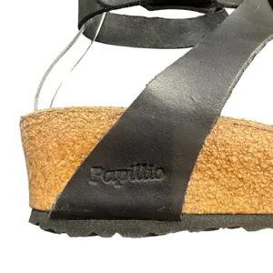 Papillio by Birkenstock Lola Wedge Sandal Size 37 Floral Ankle Strap Leather NEW thumbnail 8