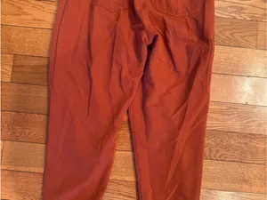 RARE Limited Edition FIGS Zamora Jogger Scrub Pants Auburn Orange / Blue Cord thumbnail 6