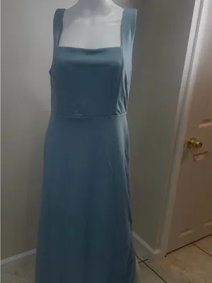 Cupshe Dusty Blue Square Neck Maxi Dress thumbnail 2