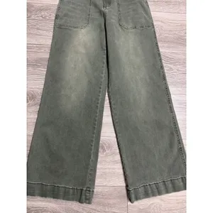 Womens High Rise Wide Leg Utility Pants 24x29 Faded‎ Olive Green Size M Gorpcore thumbnail 7