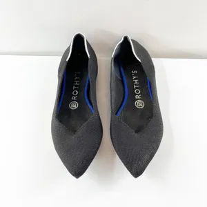 Rothy's The Point Knit Slip On Pointed Toe Ballet Flats Shoes Black 7.5 thumbnail 4