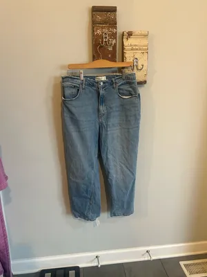 Abercrombie and Fitch Curve Love Ultra High Rise Ankle Straight Jean thumbnail 2