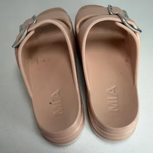 MIA 8 Slide Sandals Platform Double Buckle Blush Pink Chunky Lug Sole Summer thumbnail 7