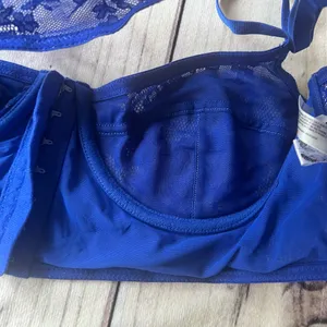 Free People Intimately Blue Lace Longline Front Close Bra thumbnail 8