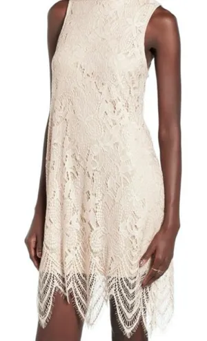 Elegant Cream Lace Dress thumbnail 1
