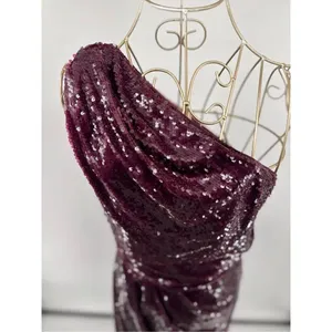 Kay Unger Alexia One Shoulder Sequin Midi Dress Size 4 Evening Cocktail thumbnail 5