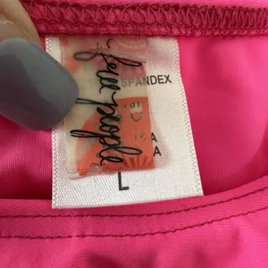 Free‎ People Womens Large Hot Pink Ruffle Spandex Nylon Bikini Top thumbnail 4