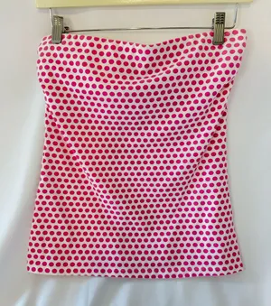 Pink Polka Dot Strapless Tunic Top thumbnail 1