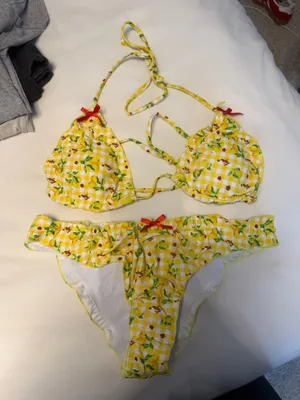 Yellow Bikini Shein Set thumbnail 3