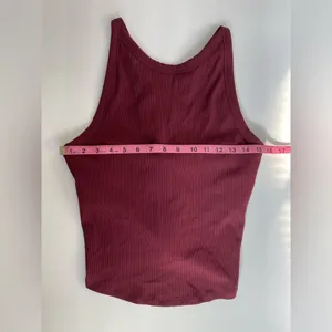 OUTDOOR VOICES SuperForm Rib High Neck Tank Top in Shiraz Size L thumbnail 14