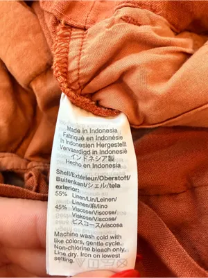 Madewell Cropped Linen Blend Paperbag Waist Pants - Rust Orange Size 2 thumbnail 7