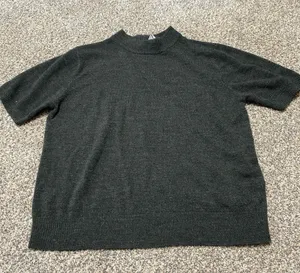 Sag Harbor Gray Mock Neck Short Sleeve thumbnail 2
