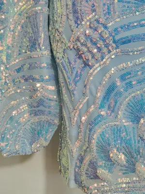 Velvi Light Blue Sequin Cocktail Dress Size Small Homecoming Dress thumbnail 5