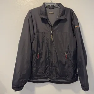 NAPAPIJRI GEOGRAPHIC Size-L‎ Mens Winter Jacket Bomber Black Insulated thumbnail 1