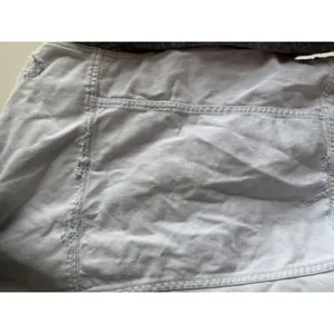 Free People Mixed Media Denim Jacket Light Wash Distressed Knit Hooded Grey M thumbnail 3