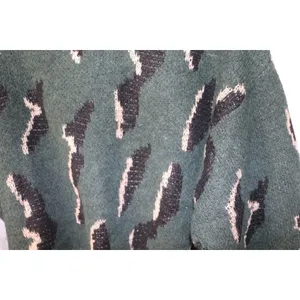 Lumière Green Leopard Print Knit Crewneck Sweater thumbnail 3