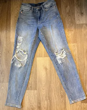 Judy Blue Classic Blue Ripped Skinny Jeans 3/26 thumbnail 1