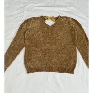 Buffalo Women’s David Bitton Yellow Knit Sweater Long Sleeve Cut Out Back Size L thumbnail 4