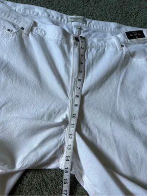 Abercrombie & Fitch The A&F Jort Curve Love Mid Rise Shorts NWT Size 36 White thumbnail 6