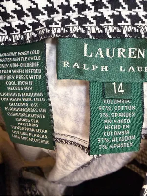 Lauren Ralph Lauren black and white houndstooth capri dress pants 14 thumbnail 6